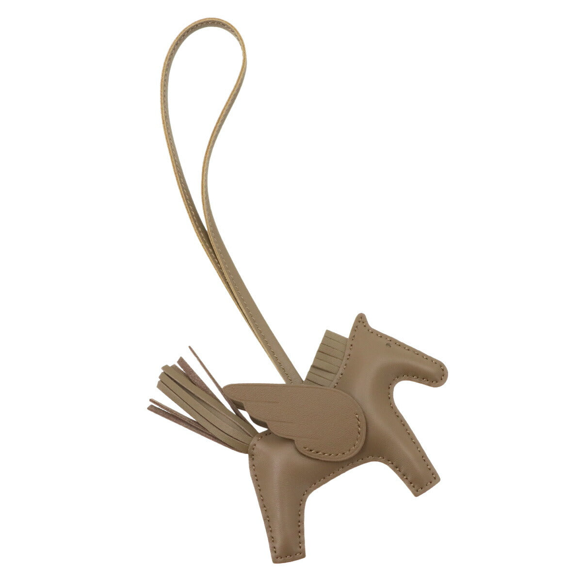 Rodeo Pegasus PM Bag Charm Agneau Milo Etoupe