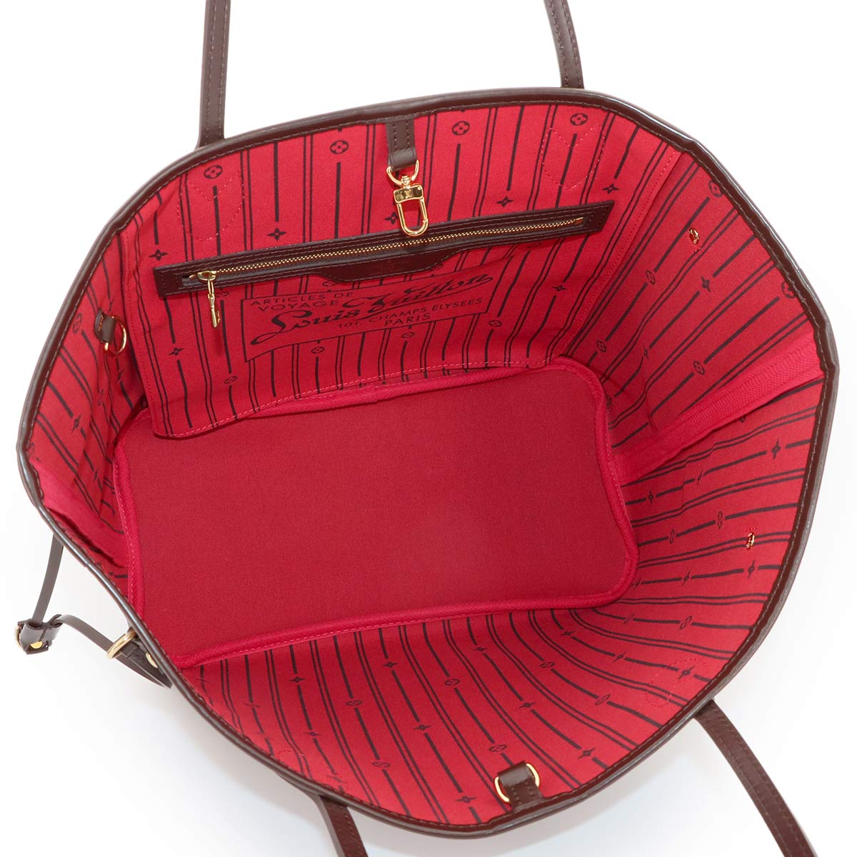 Damier Neverfull MM Tote Bag Ebene Cerise N51105 Purse