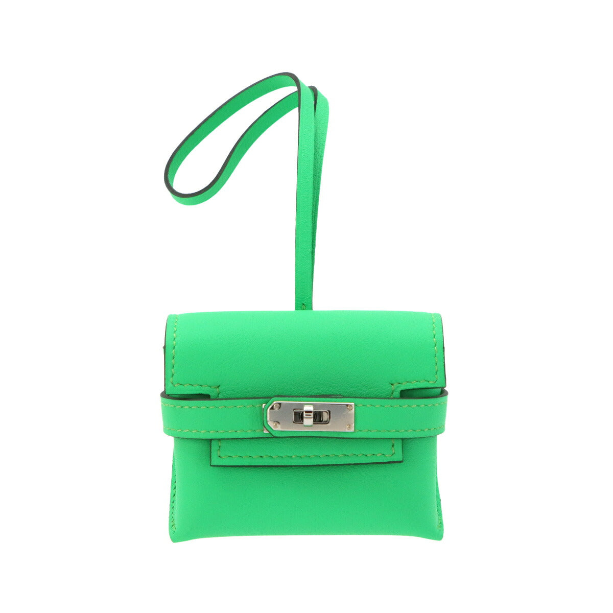 Kelly Festival Bag Charm Veau Swift Vert comics