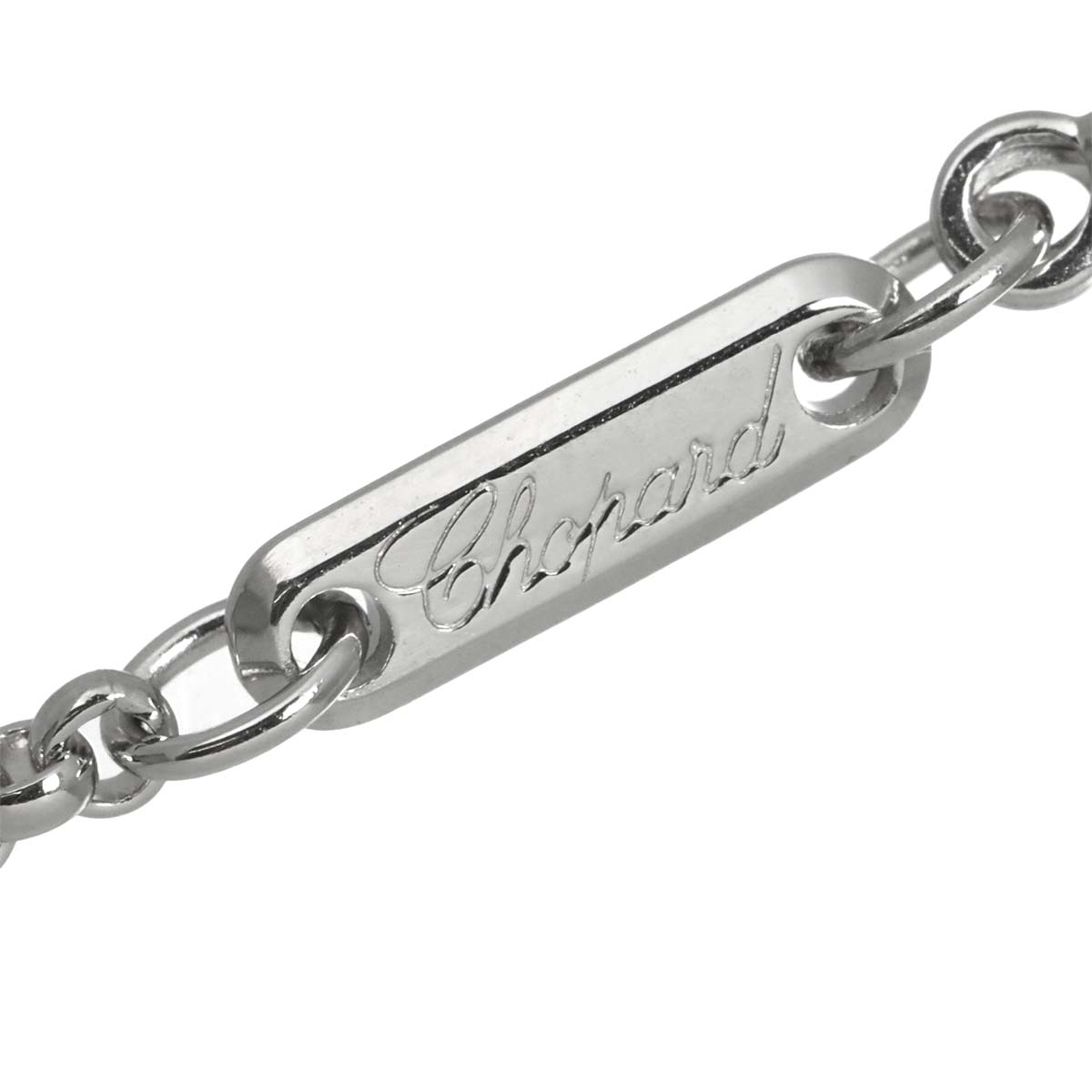 Happy Diamond Heart Necklace 18K White Gold 750