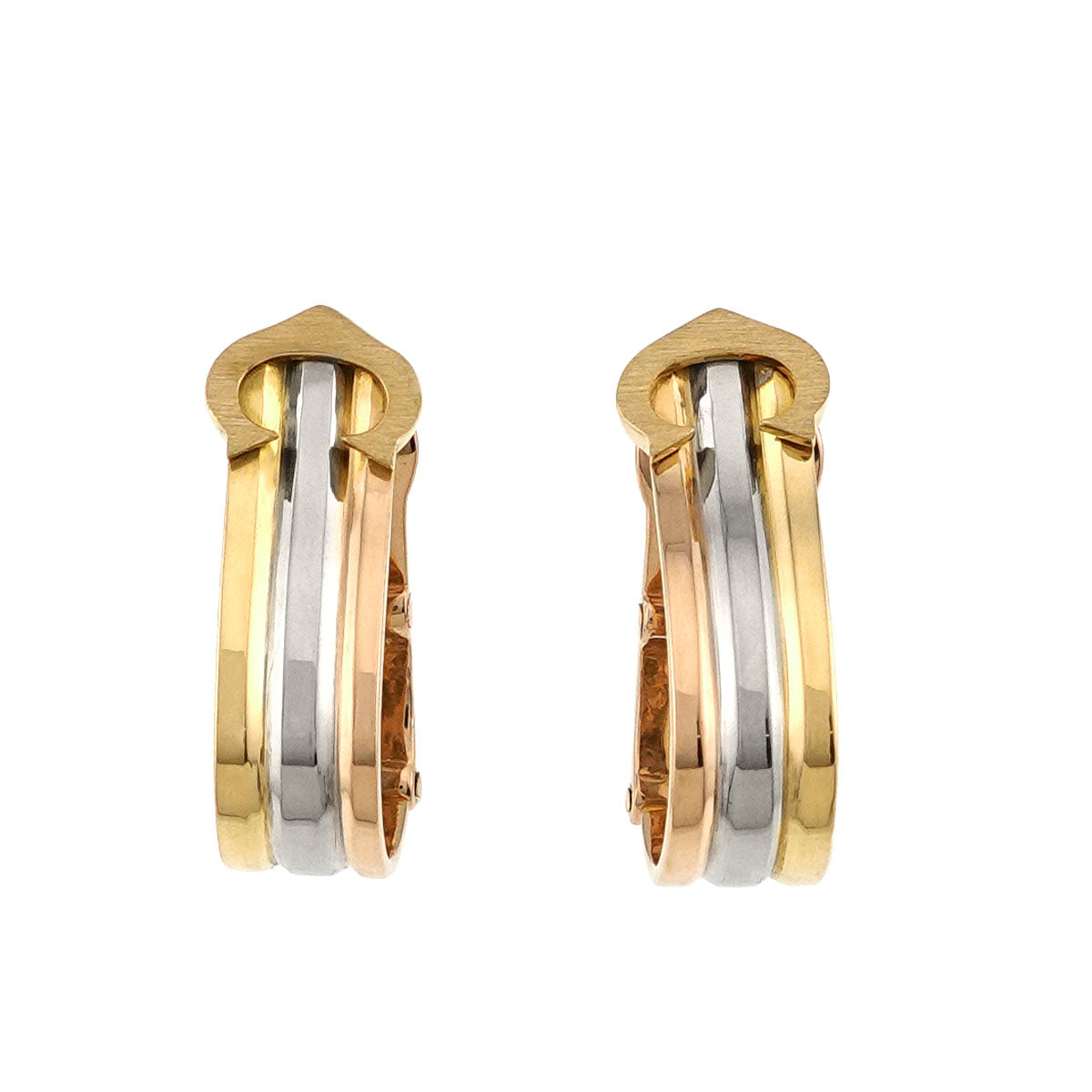 2C Trinity Earrings Clip-on 18K YG PG WG 750