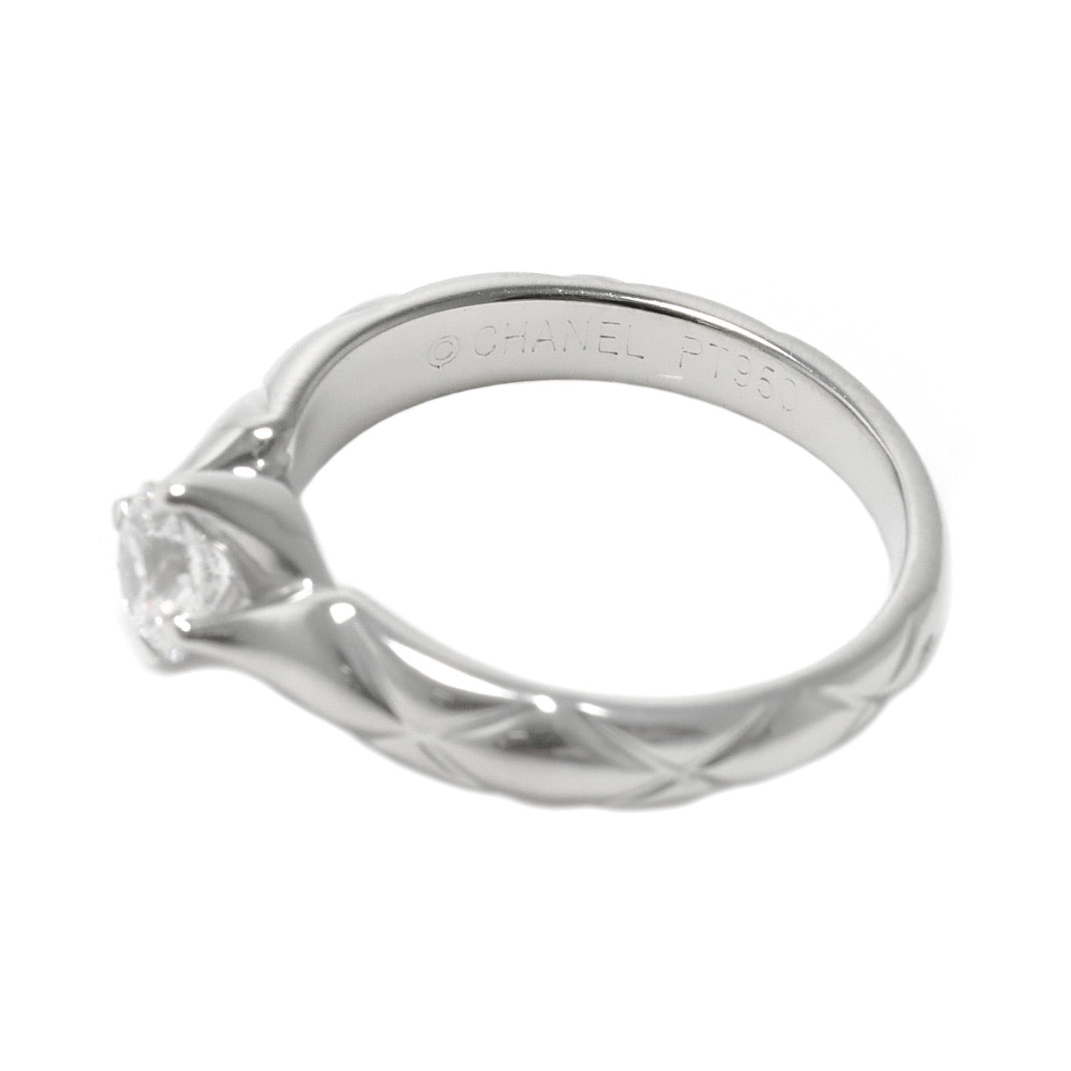 Diamond Ring Pt Platinum size4.5-4.75(US)