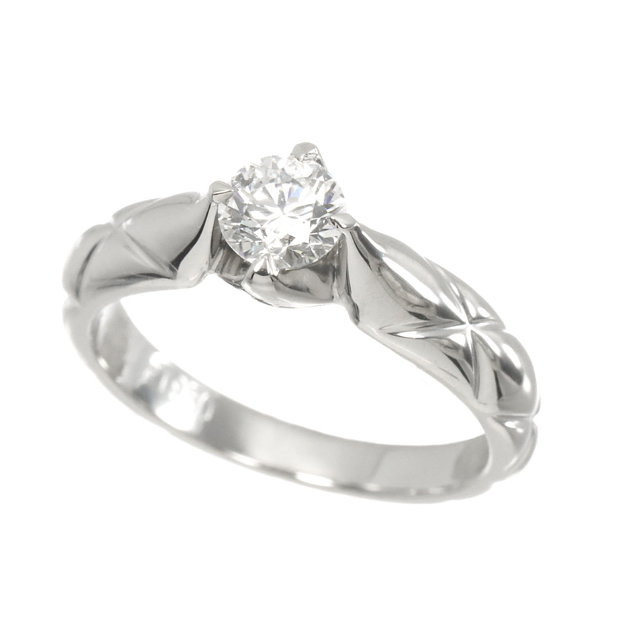 Diamond Ring Pt Platinum size4.5-4.75(US)