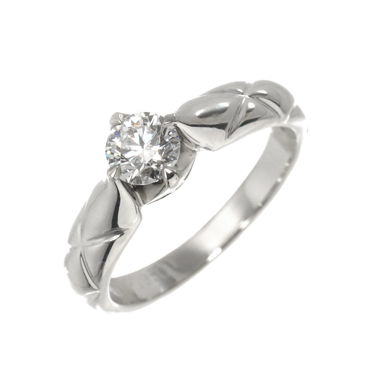 Diamond Ring Pt Platinum size4.5-4.75(US)
