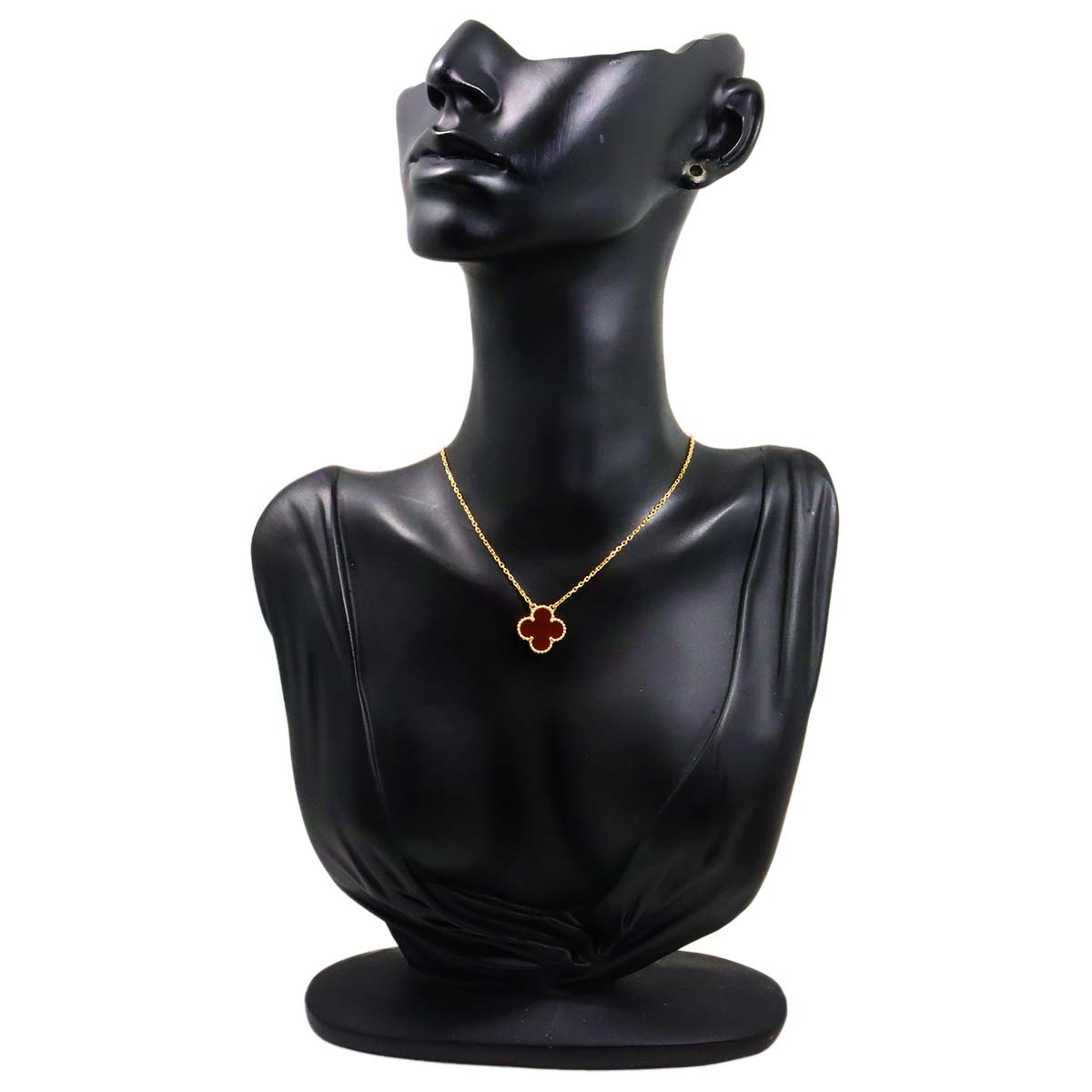 Vintage Alhambra Carnelian Necklace 18K YG 750