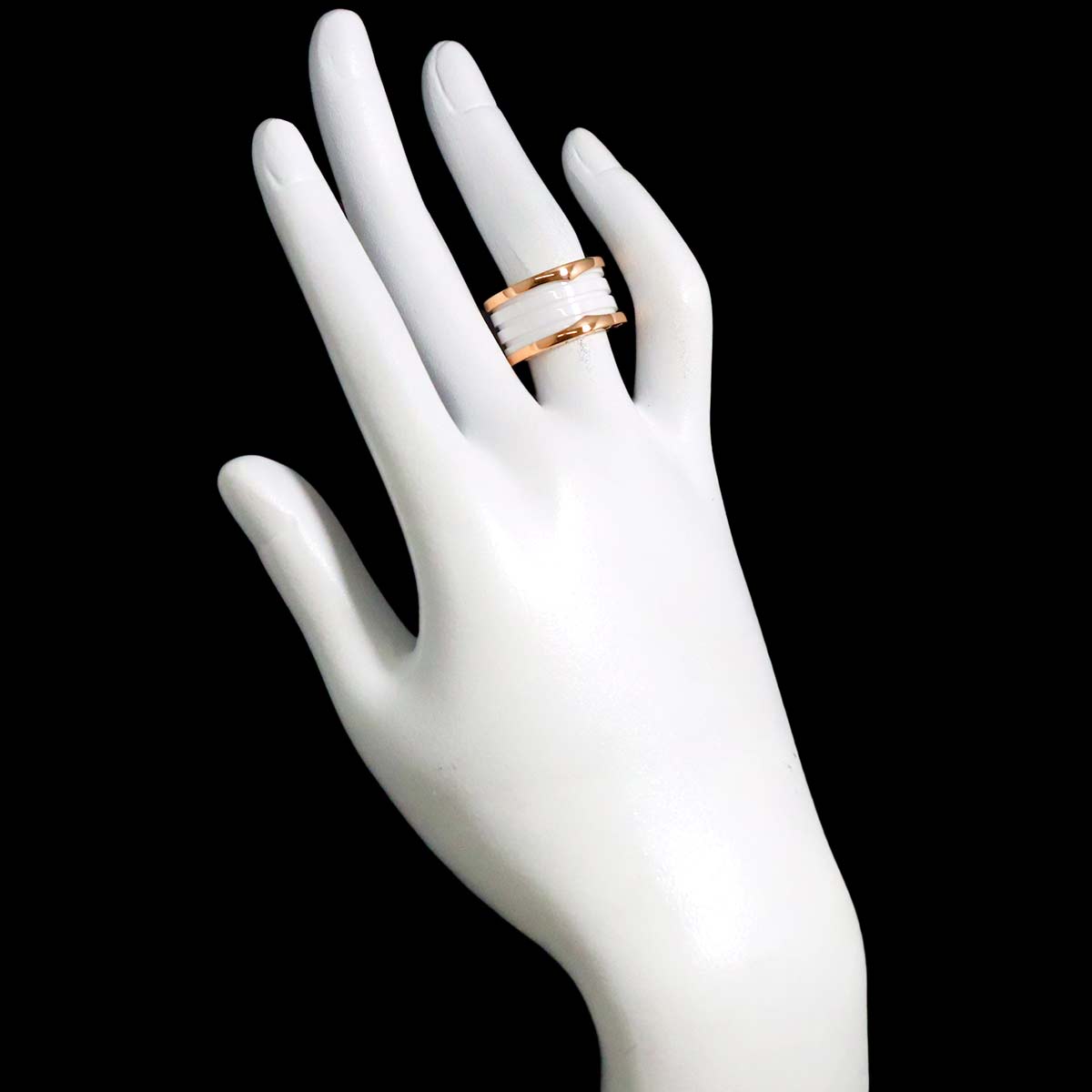 B-ZERO1 4band Ring Ceramic 18K PG 750 Size51 5.25(US)