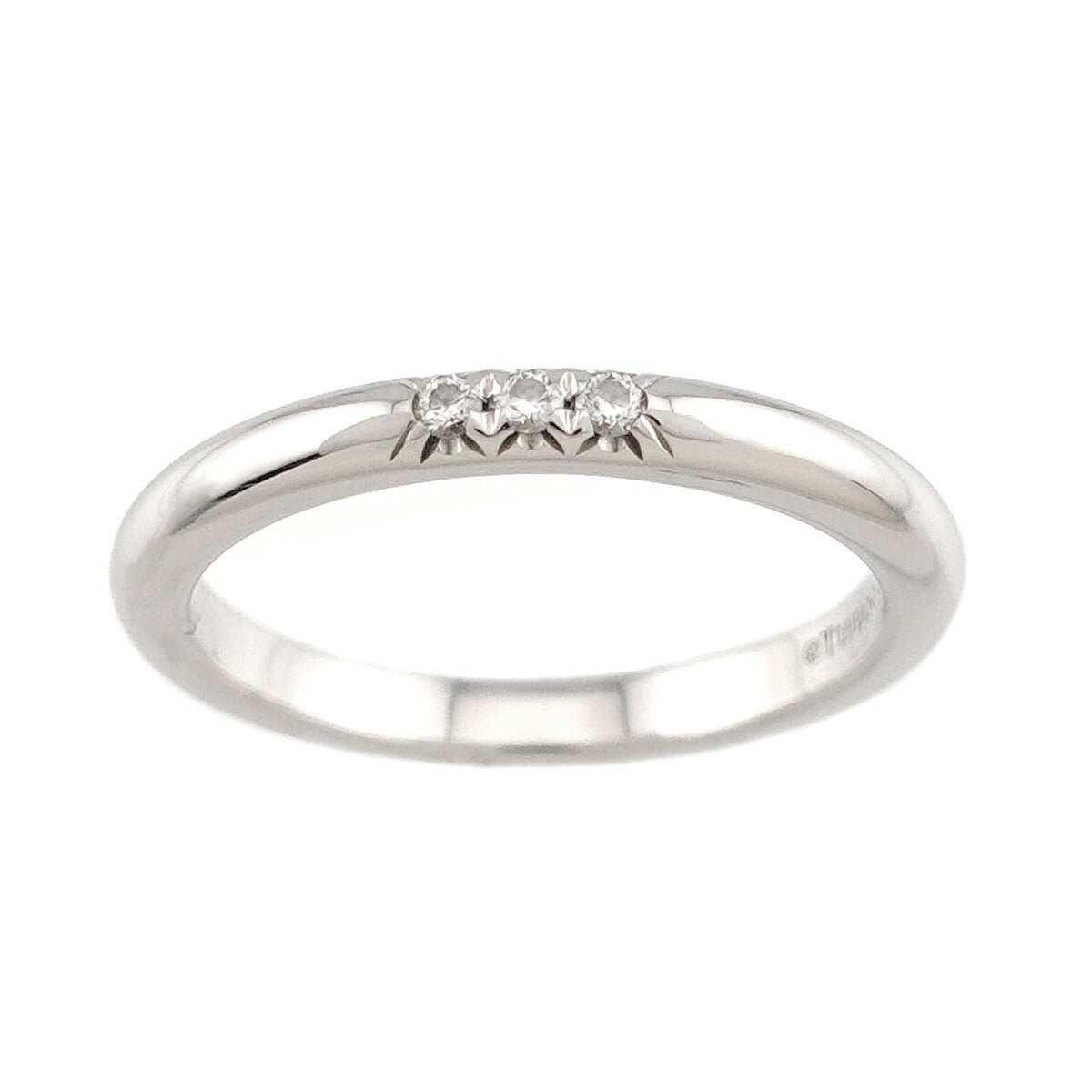 Forever Band Diamond Ring Pt Platinum Size3.25(US)