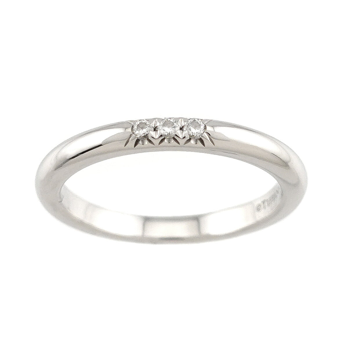 Forever Band Diamond Ring Pt Platinum Size3.25(US)