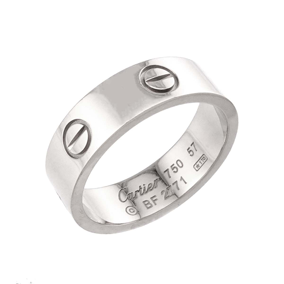 Love Ring 18K White Gold 750 size57 7.5(US)