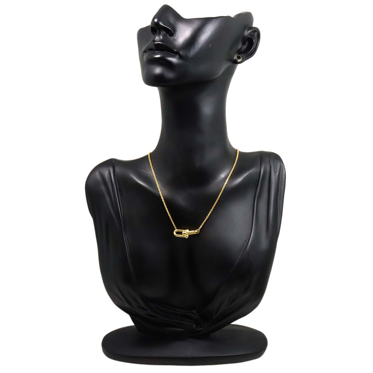Hardware Double Link Small Necklace 18K Yellow Gold 750
