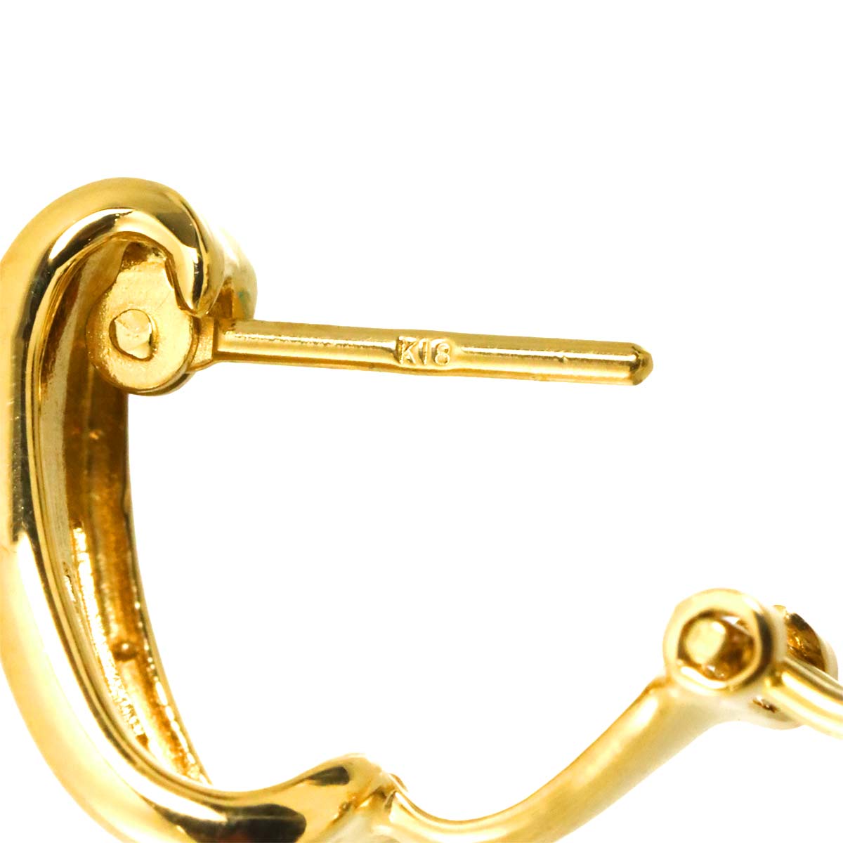 Onyx Earrings Clip-on Earrings Pierced 18K Yellow Gold 750