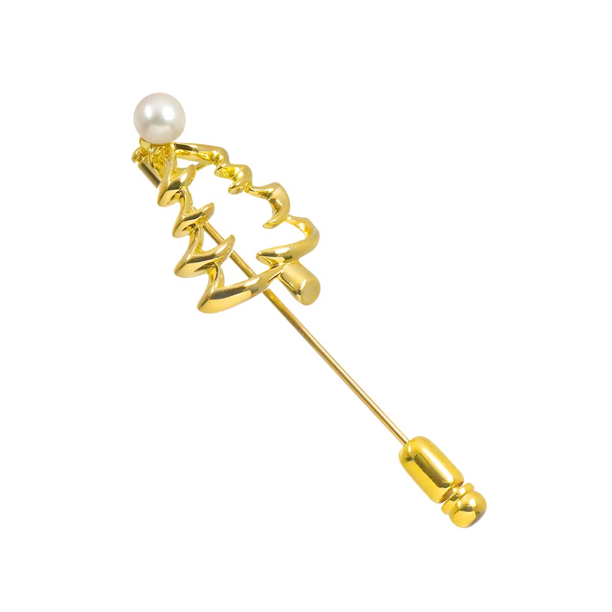 Akoya Pearl 5.6mm Brooch 18K YG 750