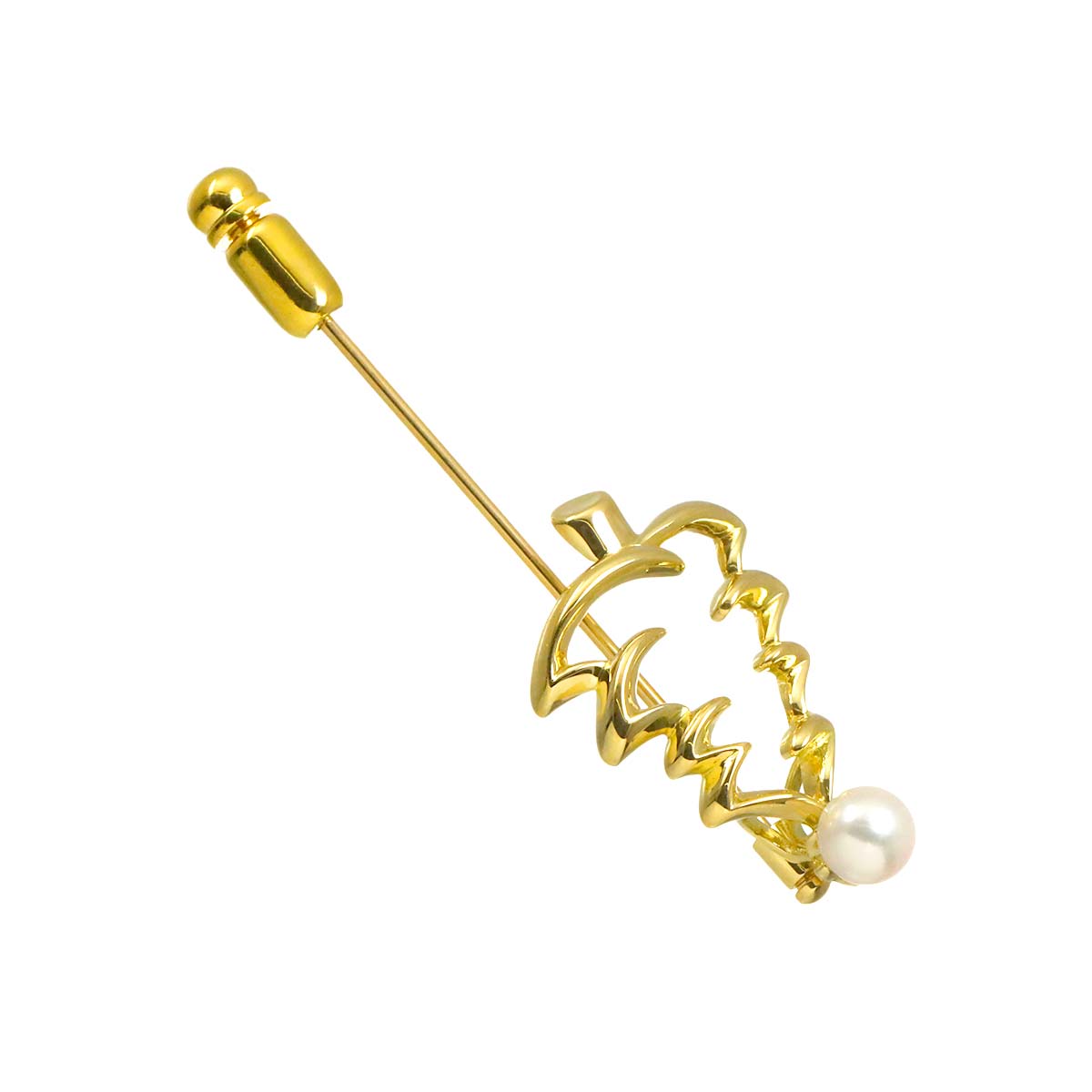 Akoya Pearl 5.6mm Brooch 18K YG 750
