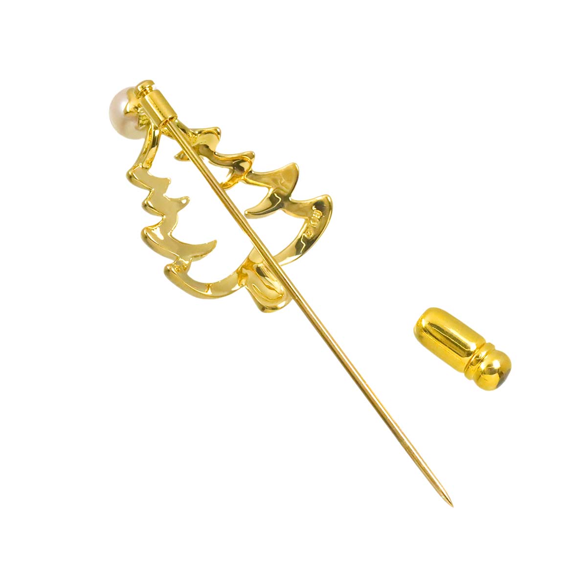 Akoya Pearl 5.6mm Brooch 18K YG 750