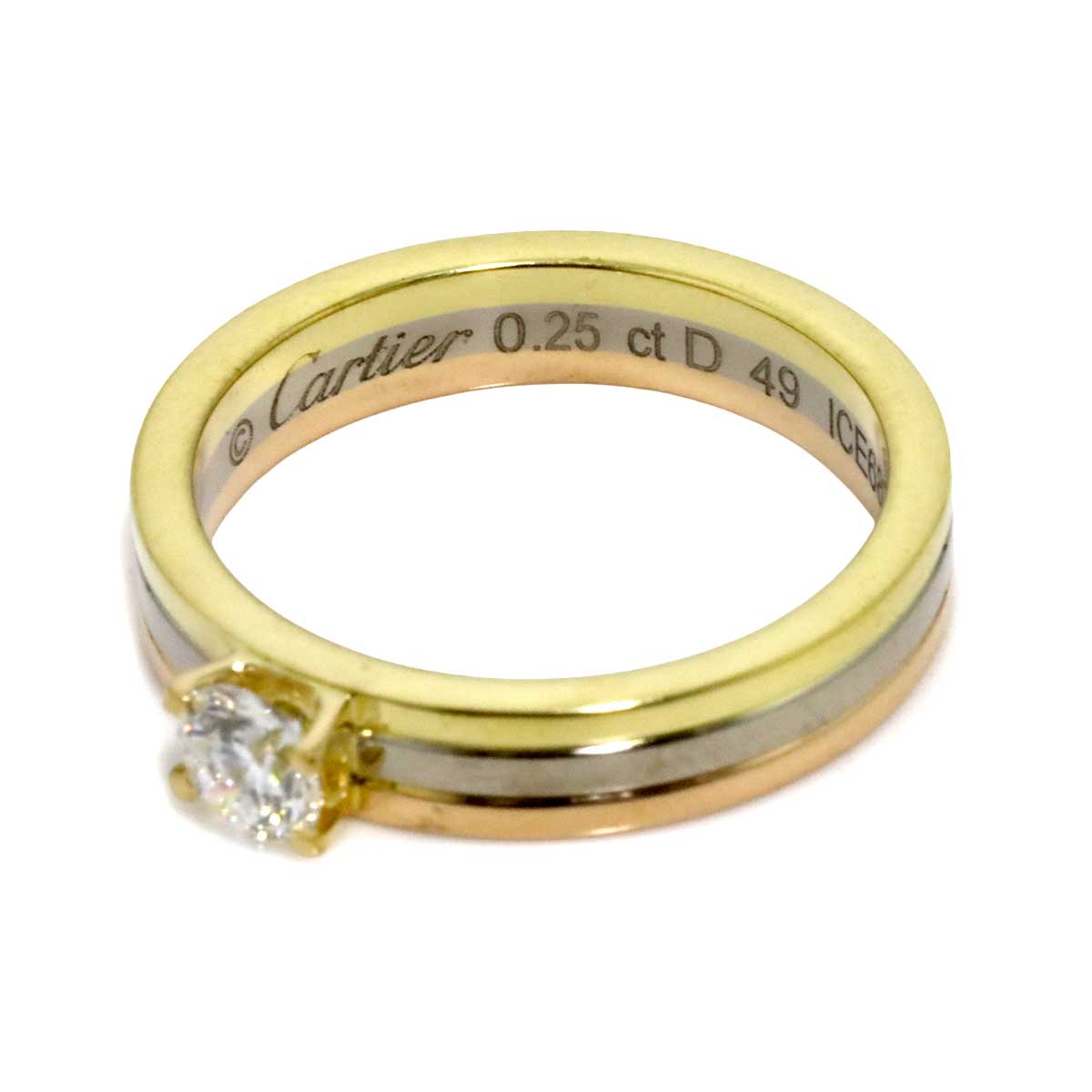 Vendome Diamond 0.25ct Ring 18K YG WG PG 750 size49 4.75-5(US)