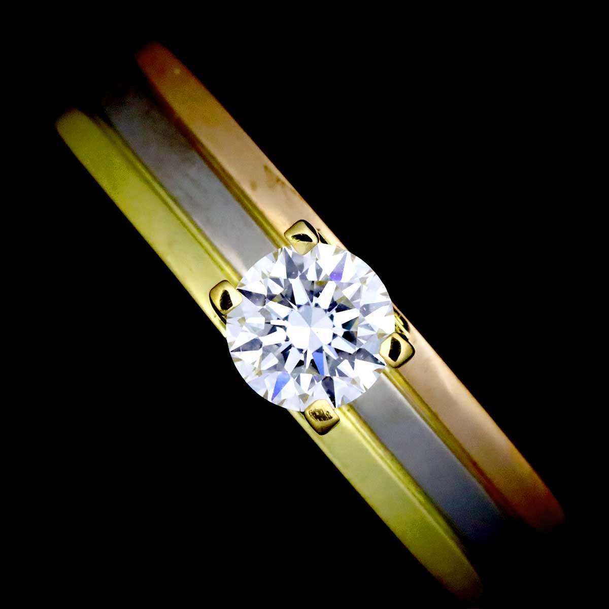 Vendome Diamond 0.25ct Ring 18K YG WG PG 750 size49 4.75-5(US)