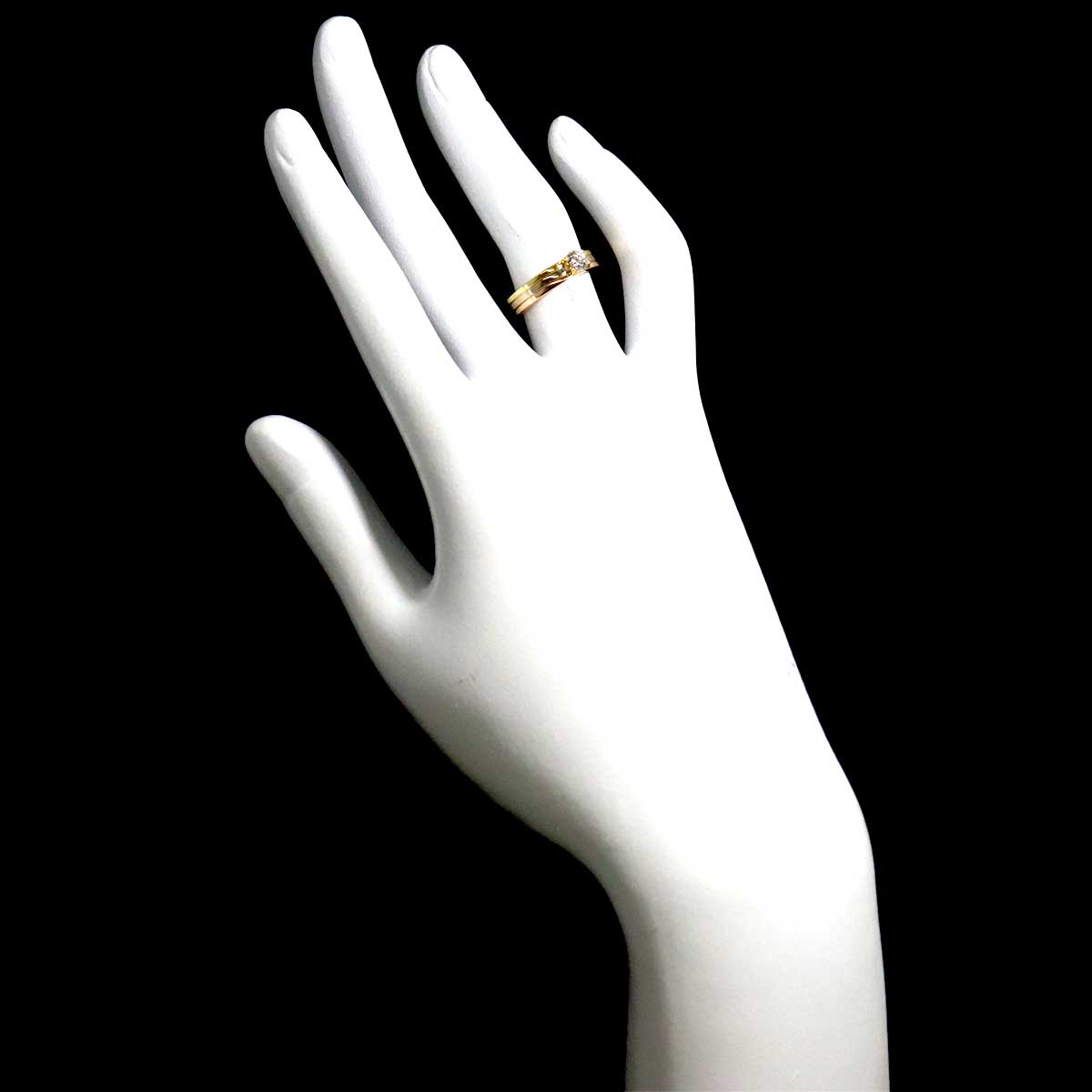 Vendome Diamond 0.25ct Ring 18K YG WG PG 750 size49 4.75-5(US)
