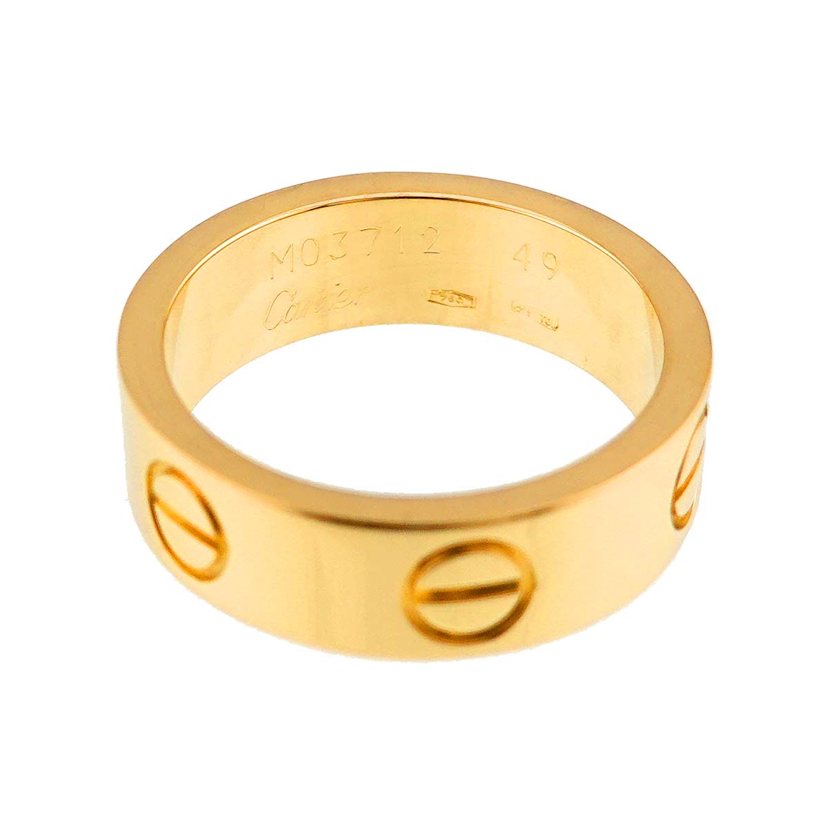 Love Ring 18K Yellow Gold 750 size49 4.5(US)