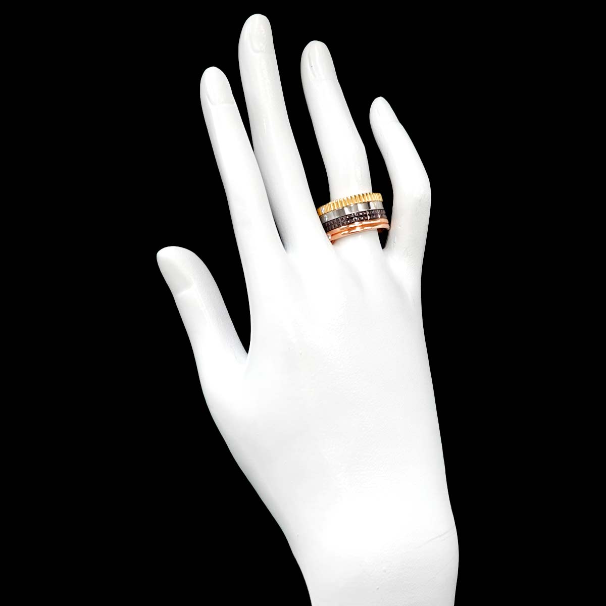 Quatre Classic LM Diamond Ring 18K YG WG PG PVC Size53 6(US)