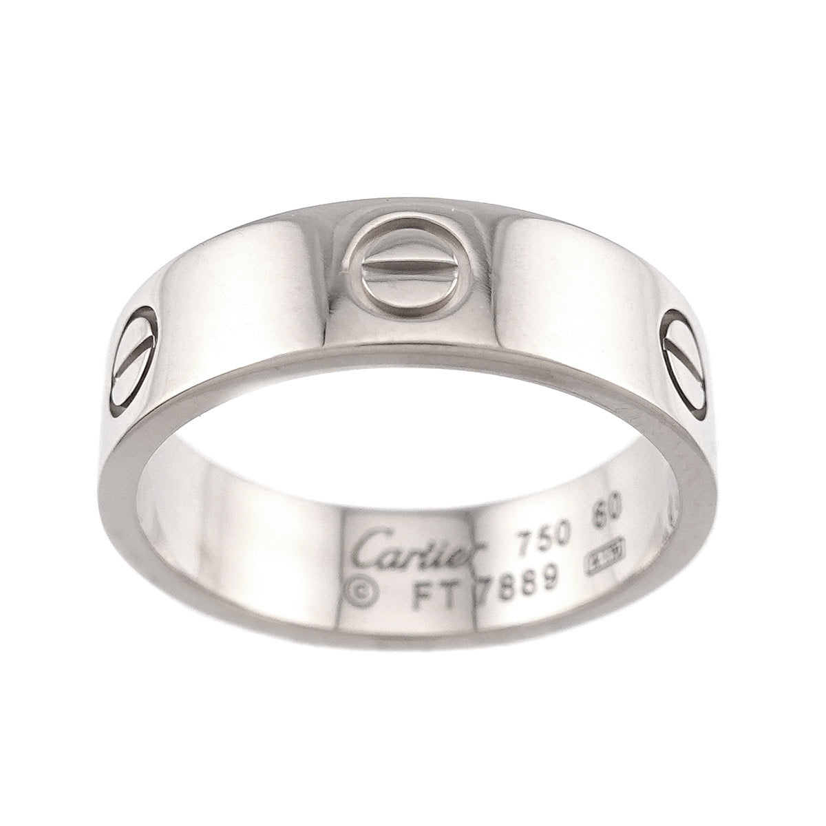 Love Ring 18K White Gold 750 size60 8.75(US)