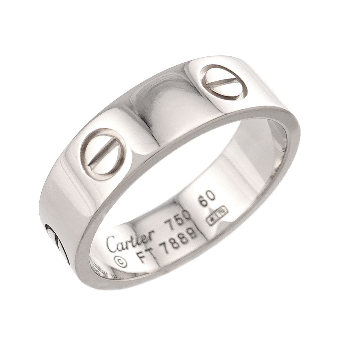 Love Ring 18K White Gold 750 size60 8.75(US)