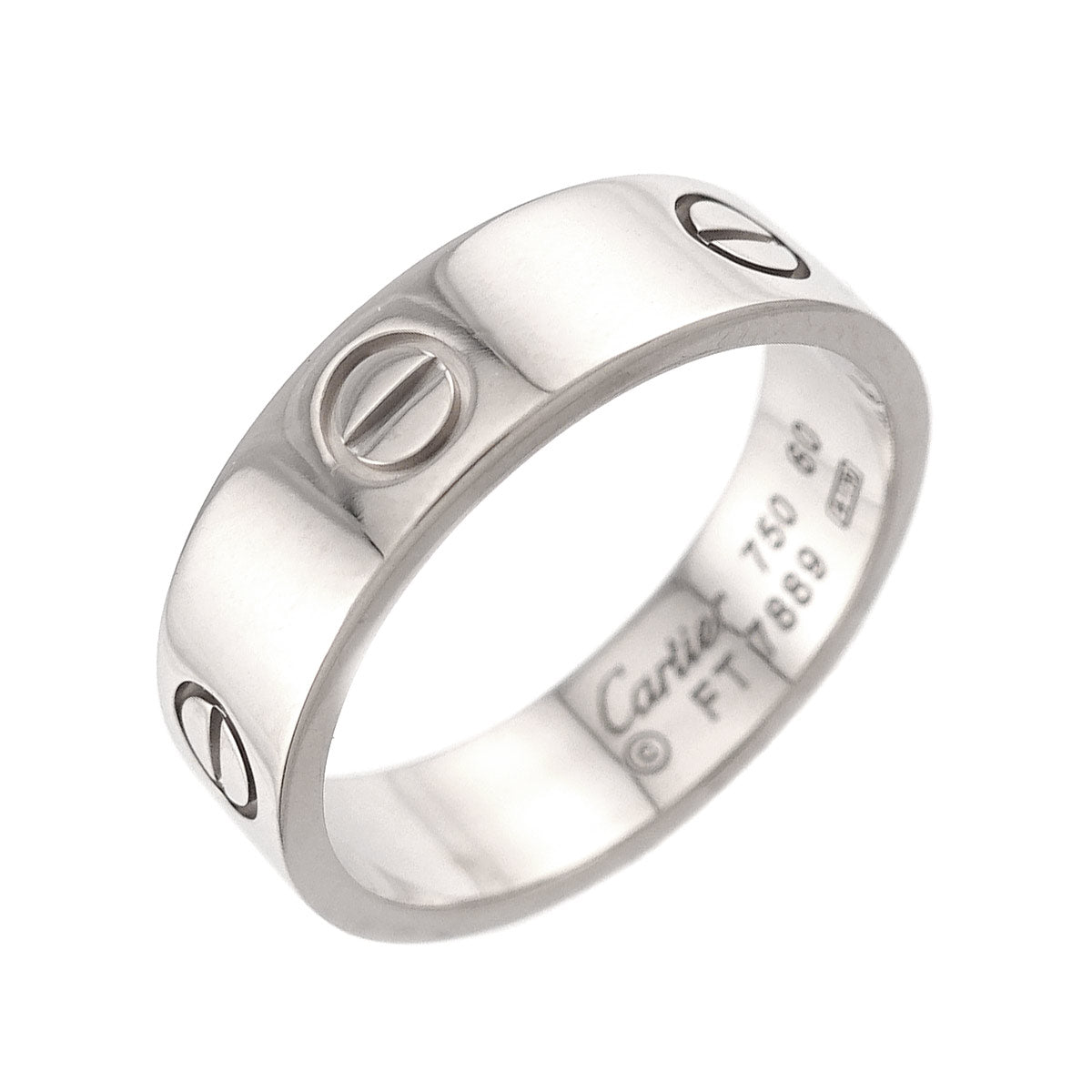 Love Ring 18K White Gold 750 size60 8.75(US)
