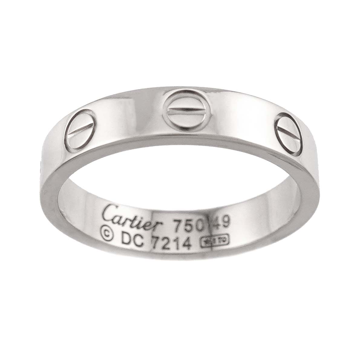 Mini Love Ring 18K White Gold 750 size49 4.75-5(US)