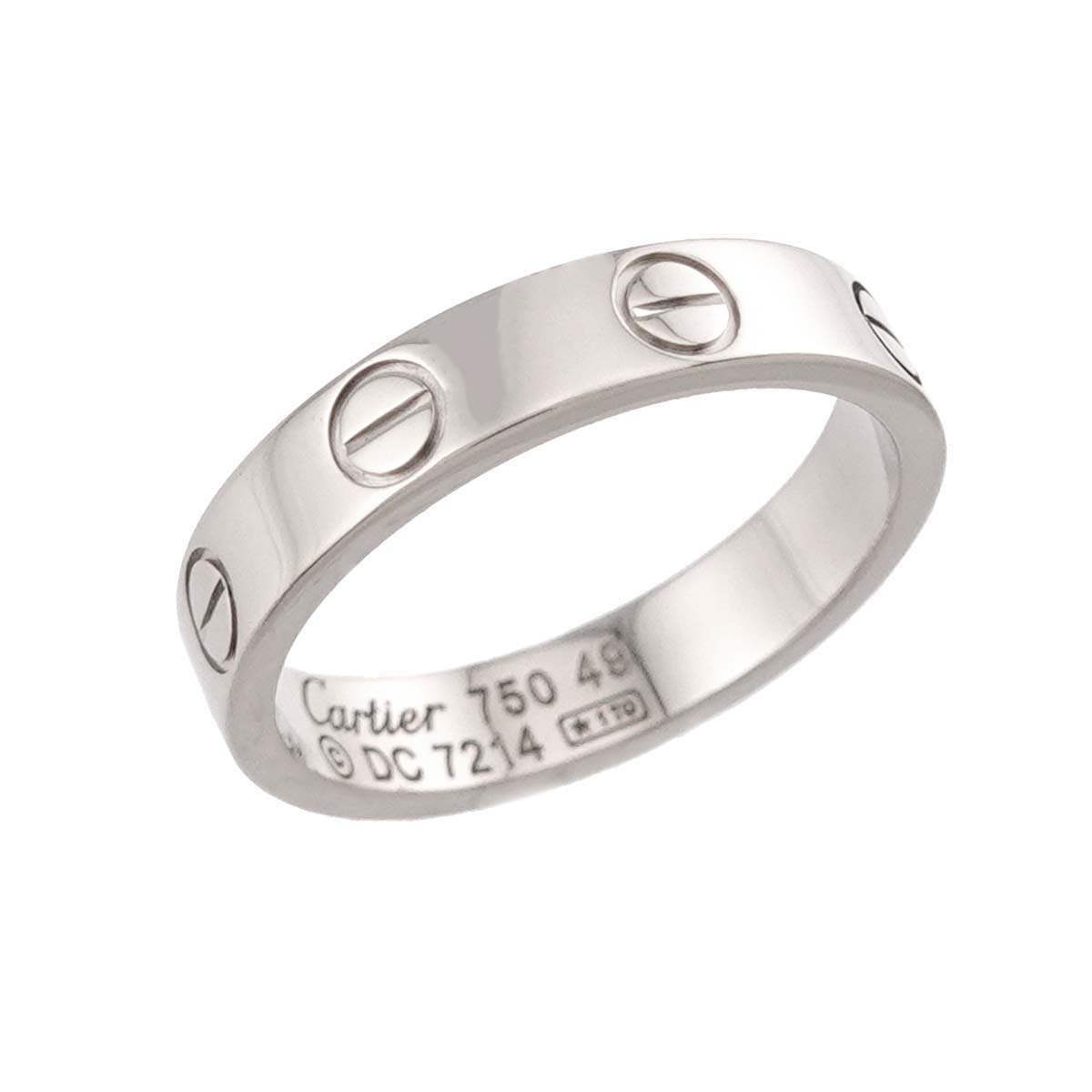 Mini Love Ring 18K White Gold 750 size49 4.75-5(US)