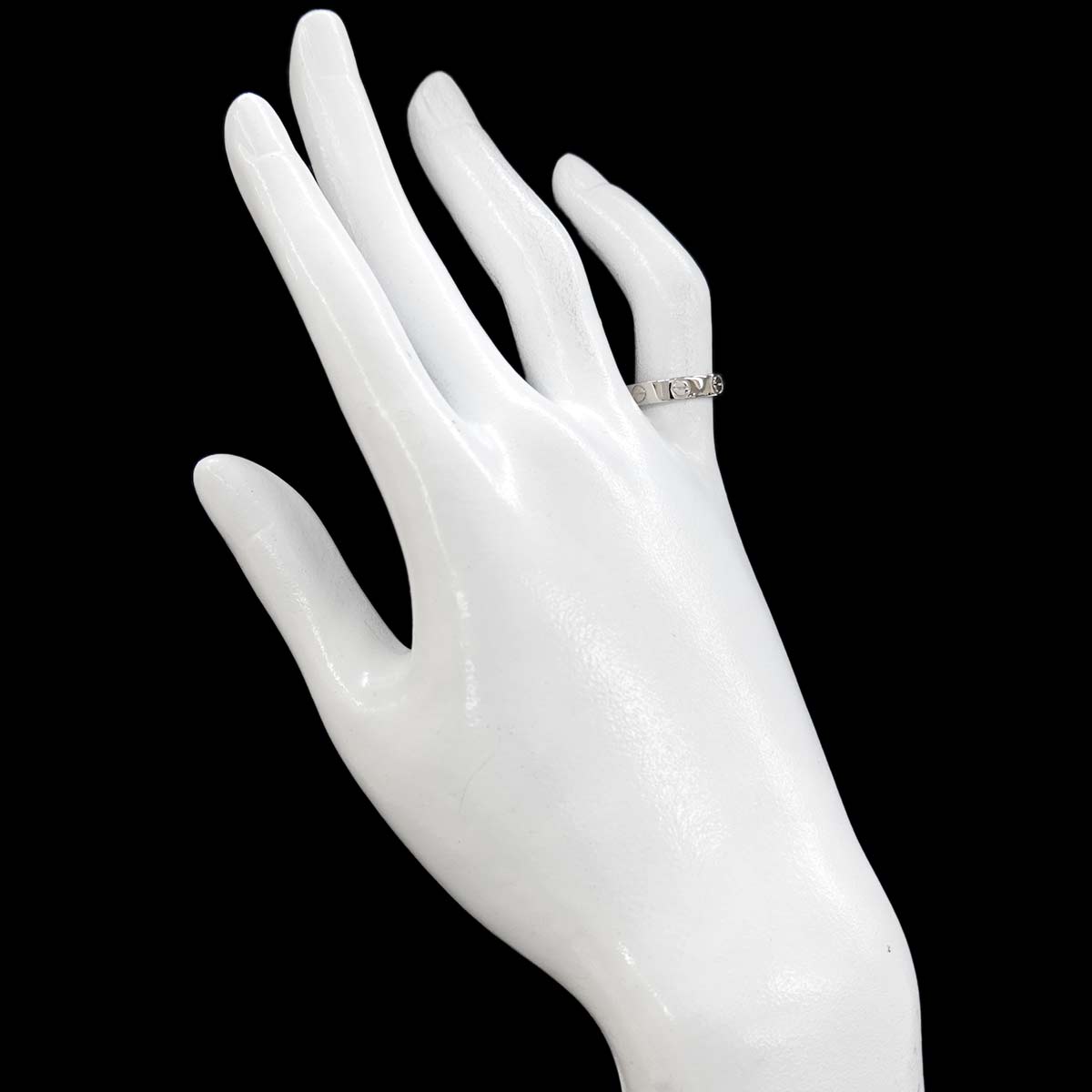 Mini Love Ring 18K White Gold 750 size49 4.75-5(US)