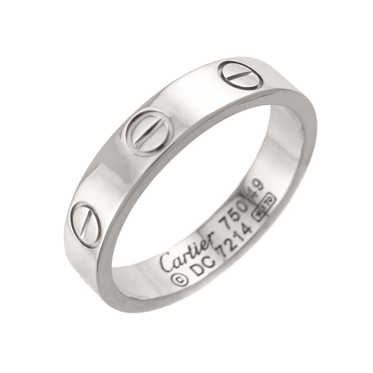 Mini Love Ring 18K White Gold 750 size49 4.75-5(US)
