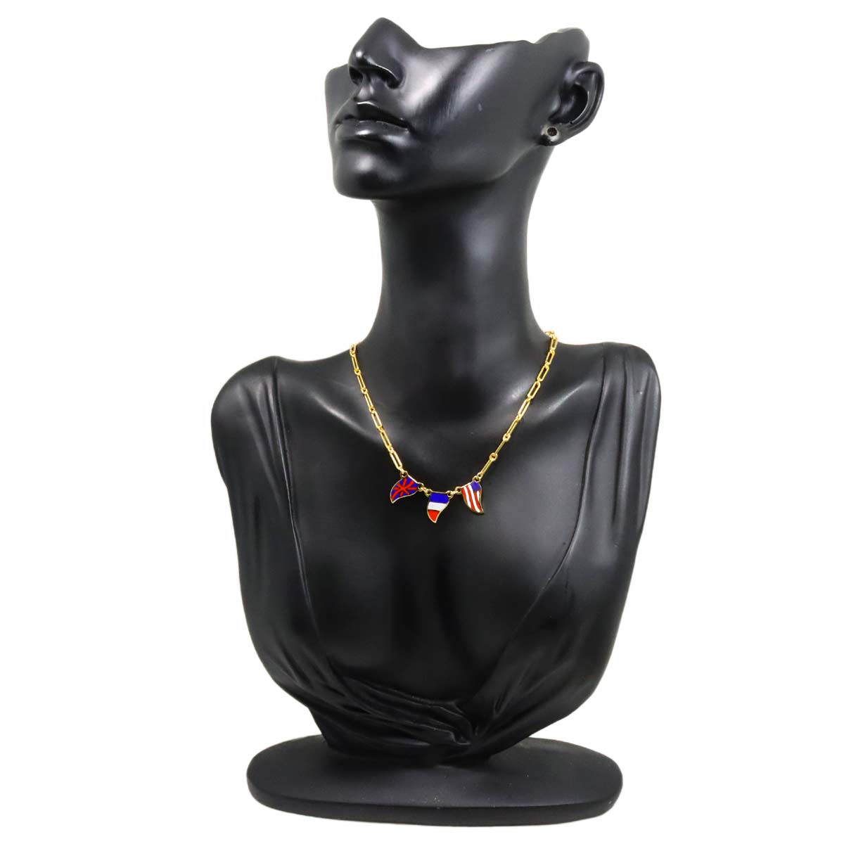 Enamel Necklace 18K Yellow Gold 750