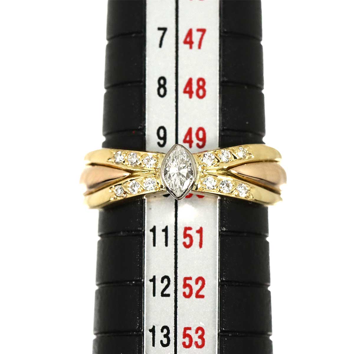 Diamond Ring 18K YG WG PG 750 Size50 5.25(US)
