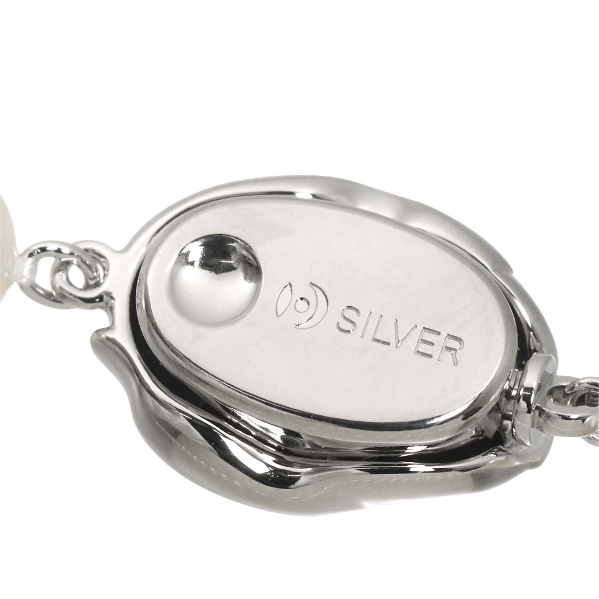 Akoya Pearl 7.4-7.0mm Necklace SV Silver 925