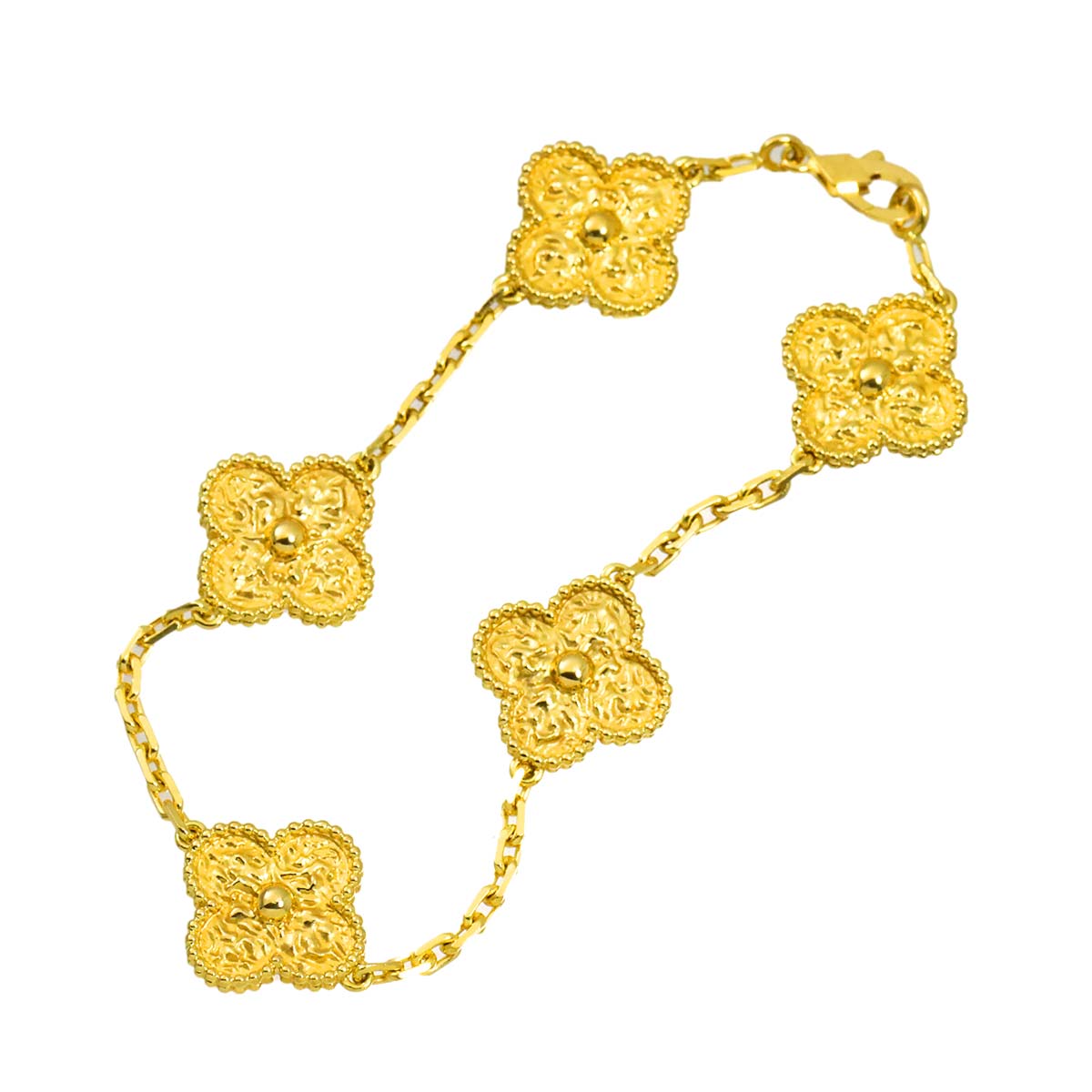Vintage Alhambra 5P Bracelet 18K YG 750
