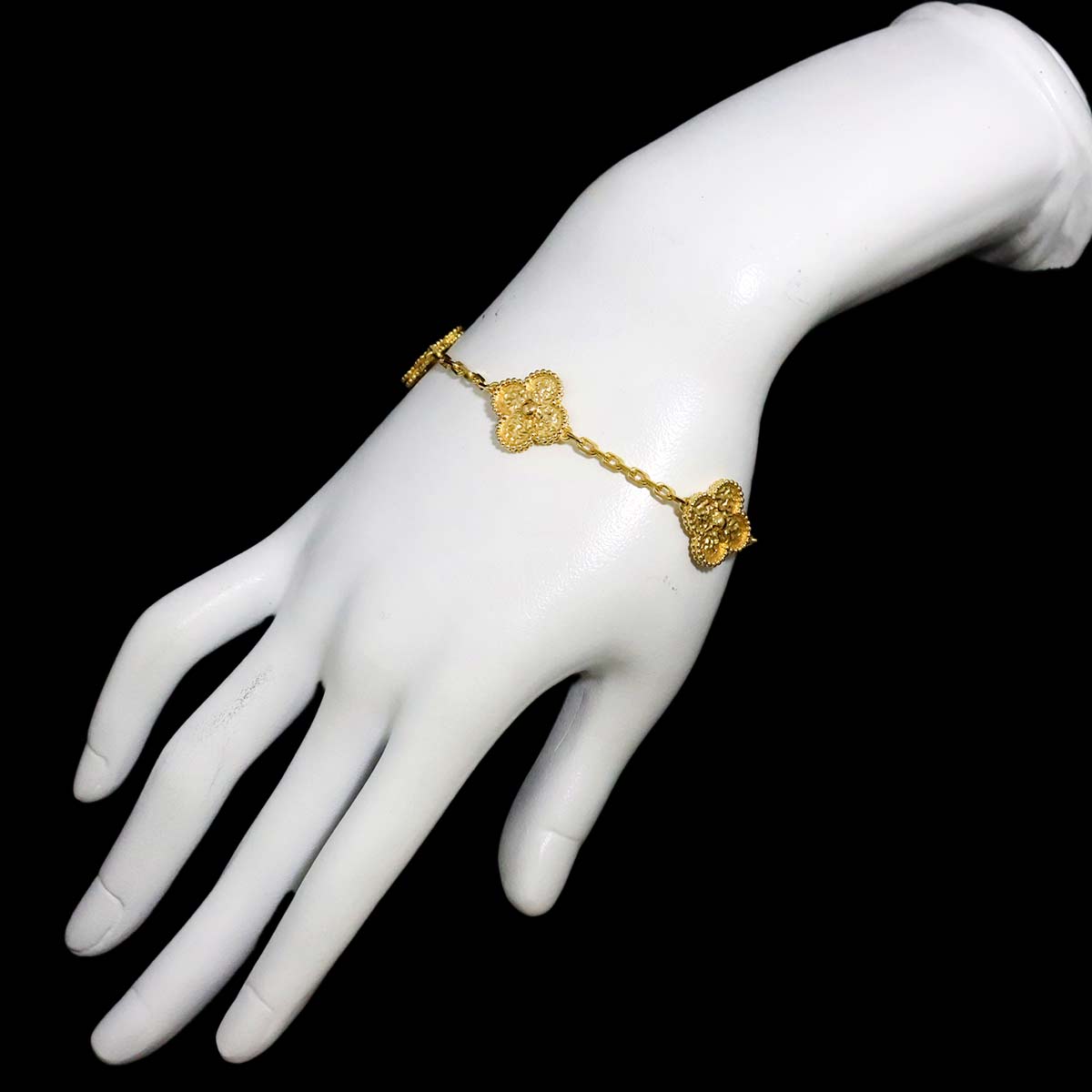 Vintage Alhambra 5P Bracelet 18K YG 750