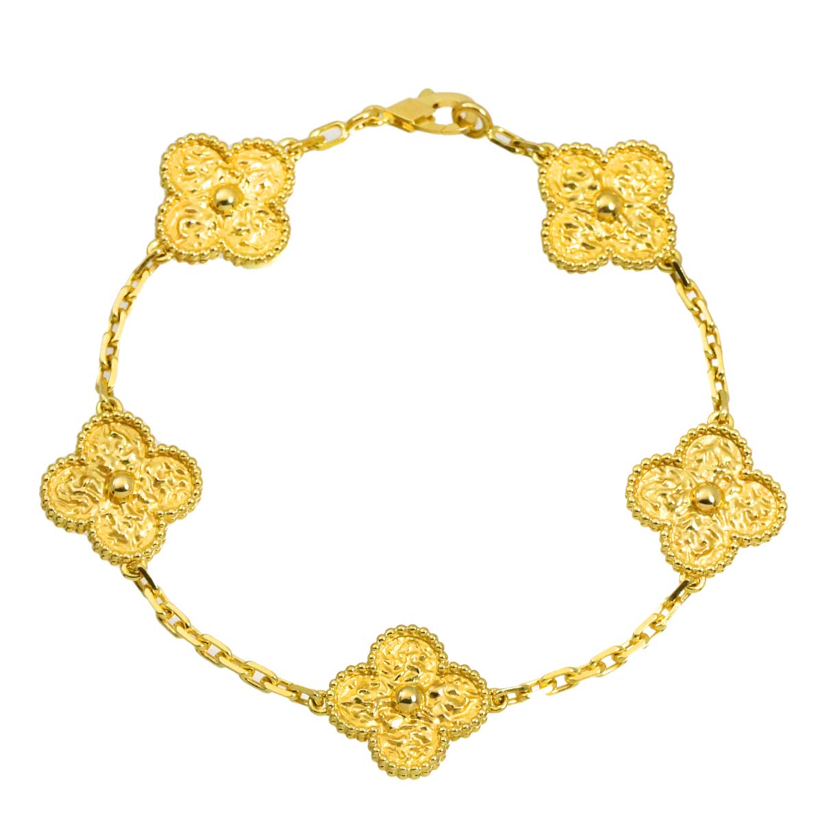 Vintage Alhambra 5P Bracelet 18K YG 750