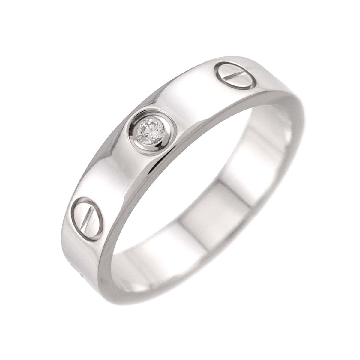 Mini Love Diamond Ring 18K WG 750 size51 5.5-5.75(US)