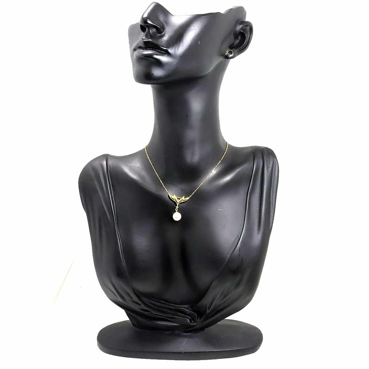 Akoya Pearl 7.5mm Diamond Necklace 18K YG 750