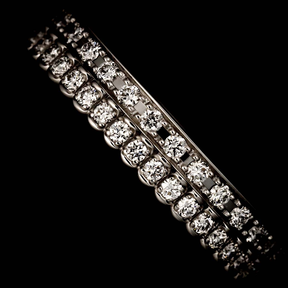 Quatre RADIANT Diamond Ring 18K WG 750 Size47 4(US)