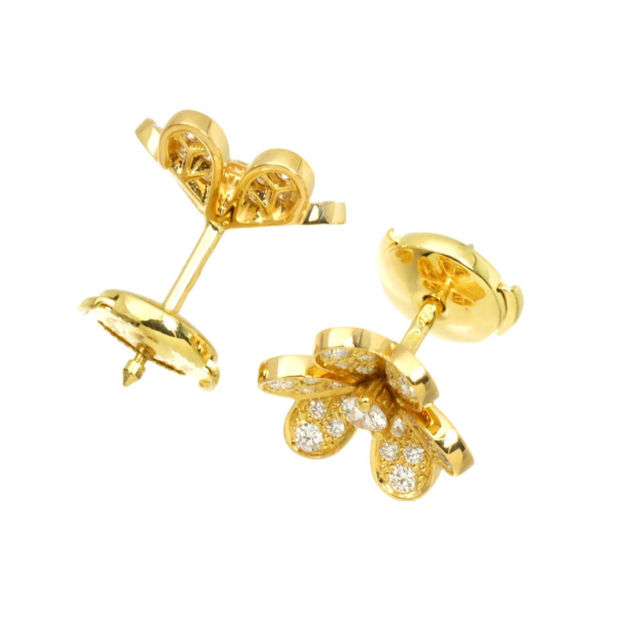 FRIVOLE Diamond Mini Earrings Pierced 18K YG 750