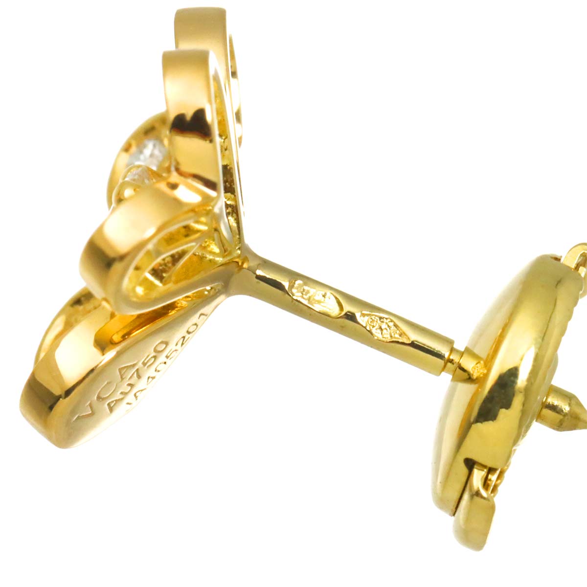 FRIVOLE Diamond Mini Earrings Pierced 18K YG 750