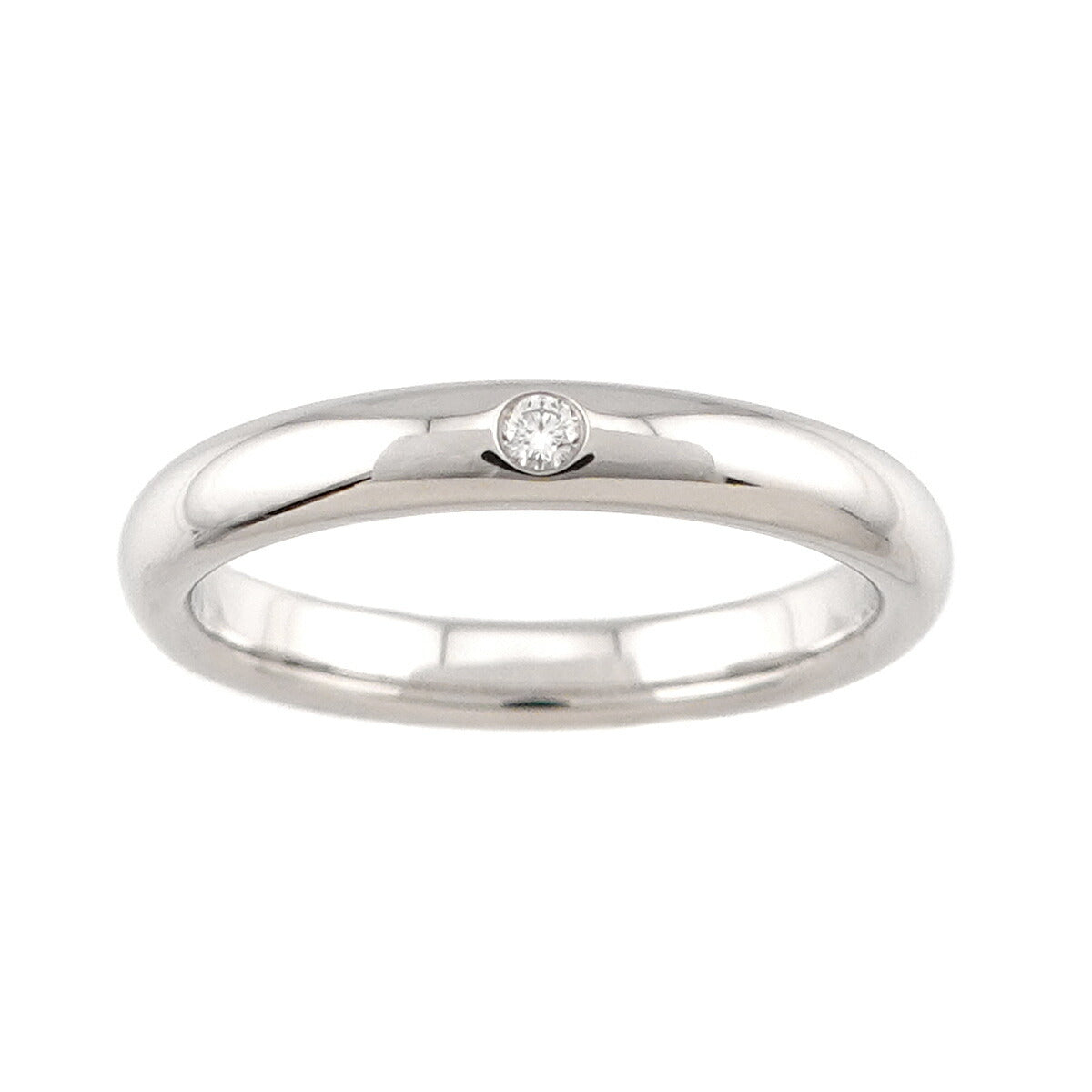 Stacking Band Ring Diamond 1P Platinum Size4.75-5(US)