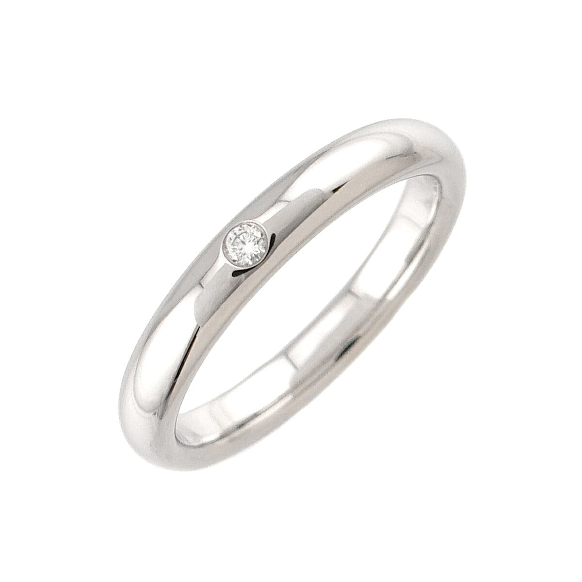 Stacking Band Ring Diamond 1P Platinum Size4.75-5(US)