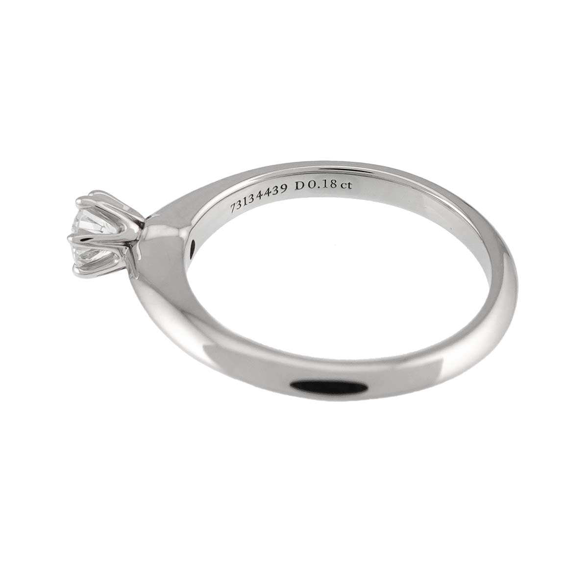 Diamond 0.18ct G/VS2/3EX Ring Pt Size3.25(US)