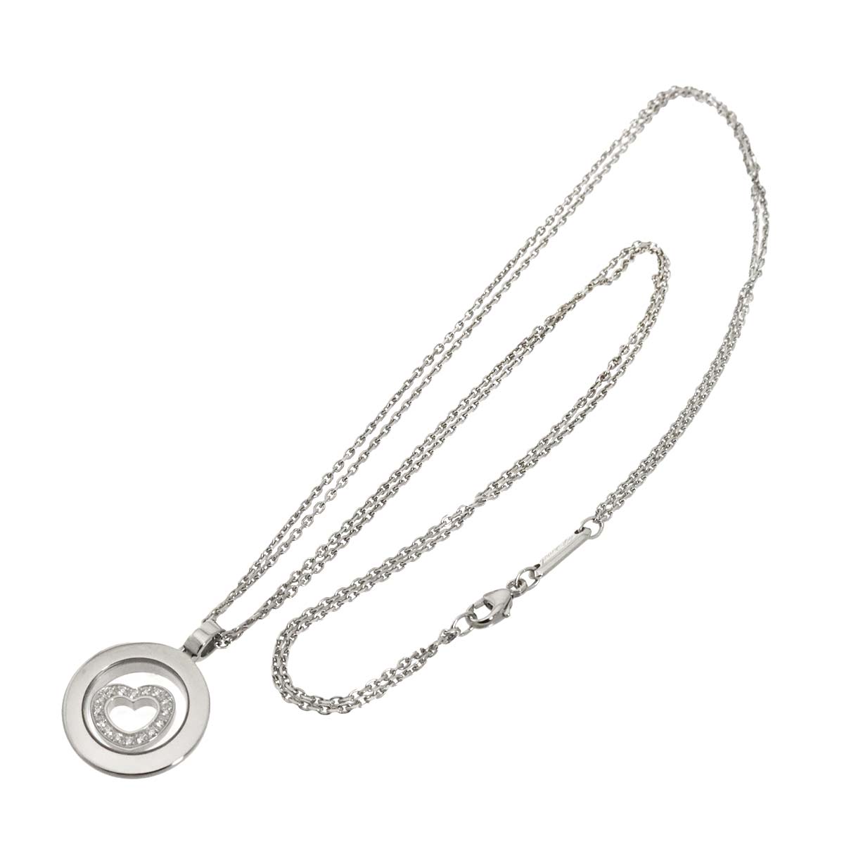 Happy Spirit Diamond Necklace 18K White Gold 750