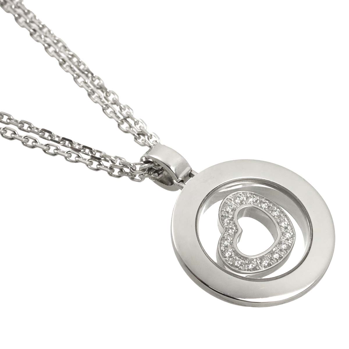 Happy Spirit Diamond Necklace 18K White Gold 750