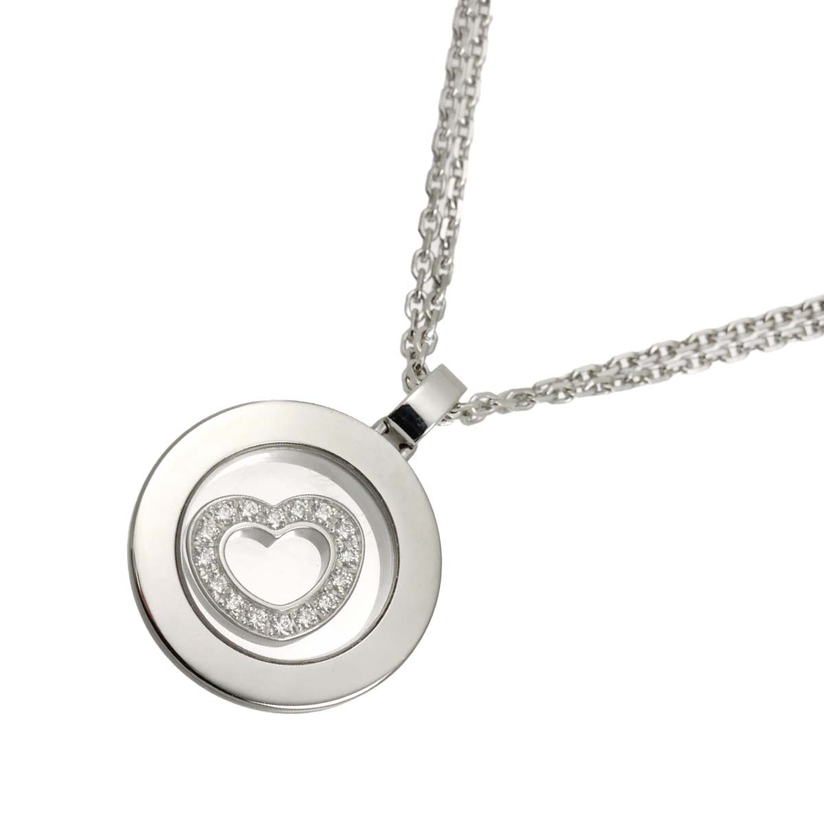 Happy Spirit Diamond Necklace 18K White Gold 750