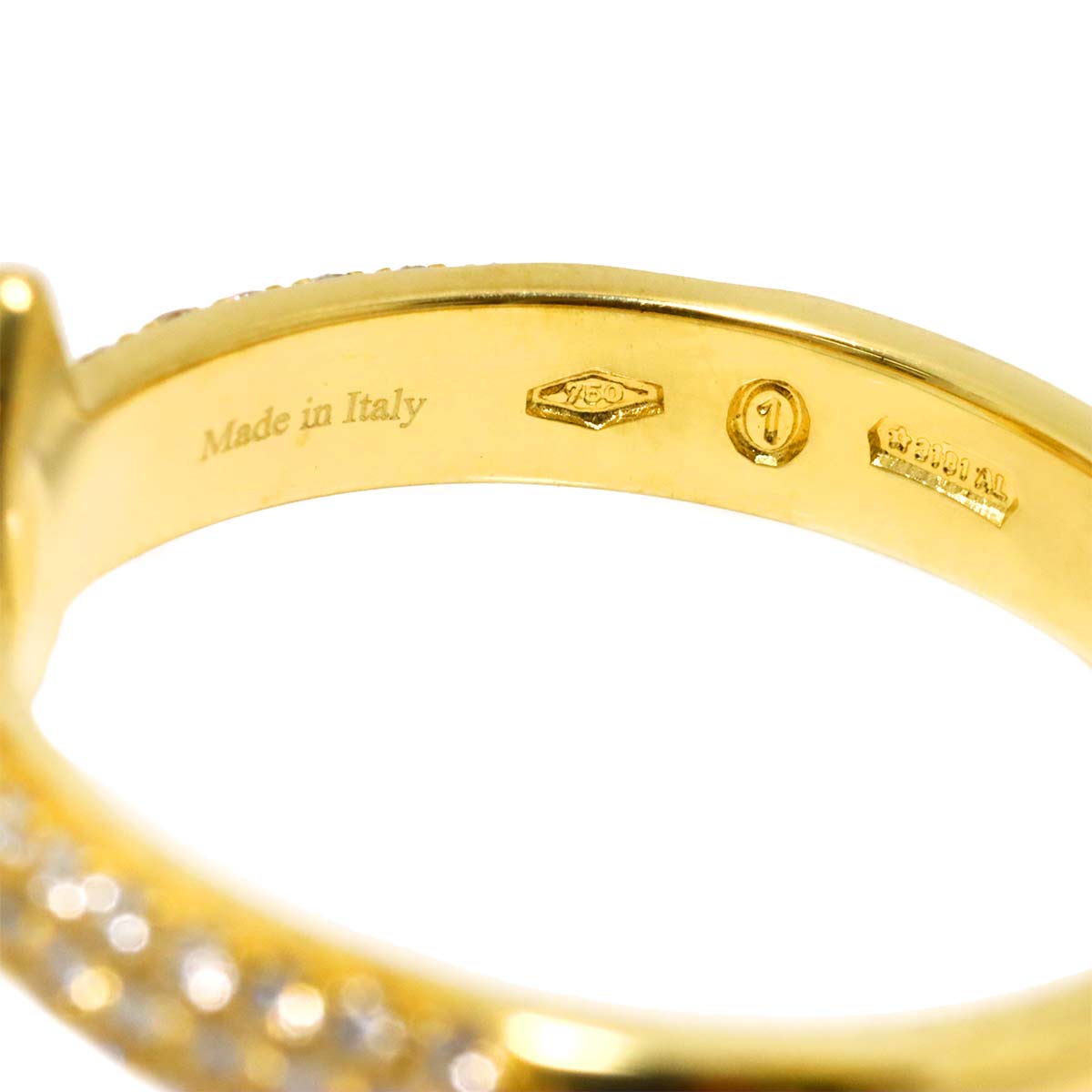 Diamond 0.51ct Ring 18K YG 750 size6-6.25(US)