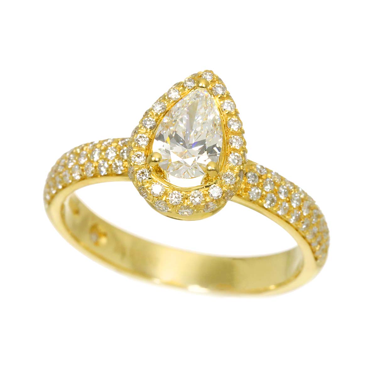 Diamond 0.51ct Ring 18K YG 750 size6-6.25(US)