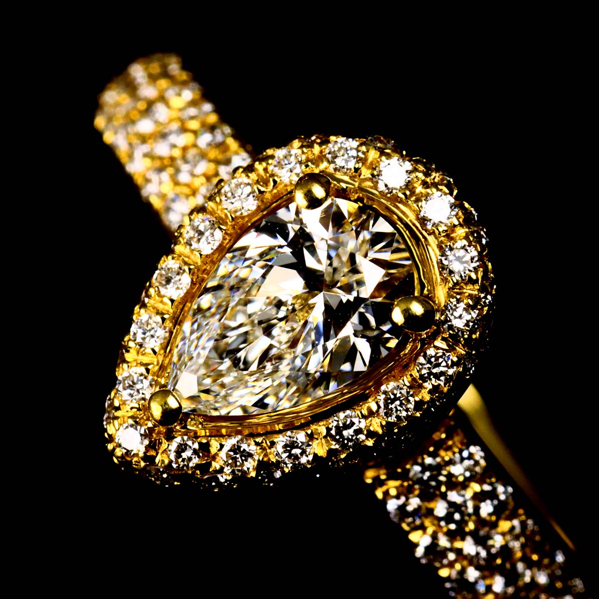 Diamond 0.51ct Ring 18K YG 750 size6-6.25(US)
